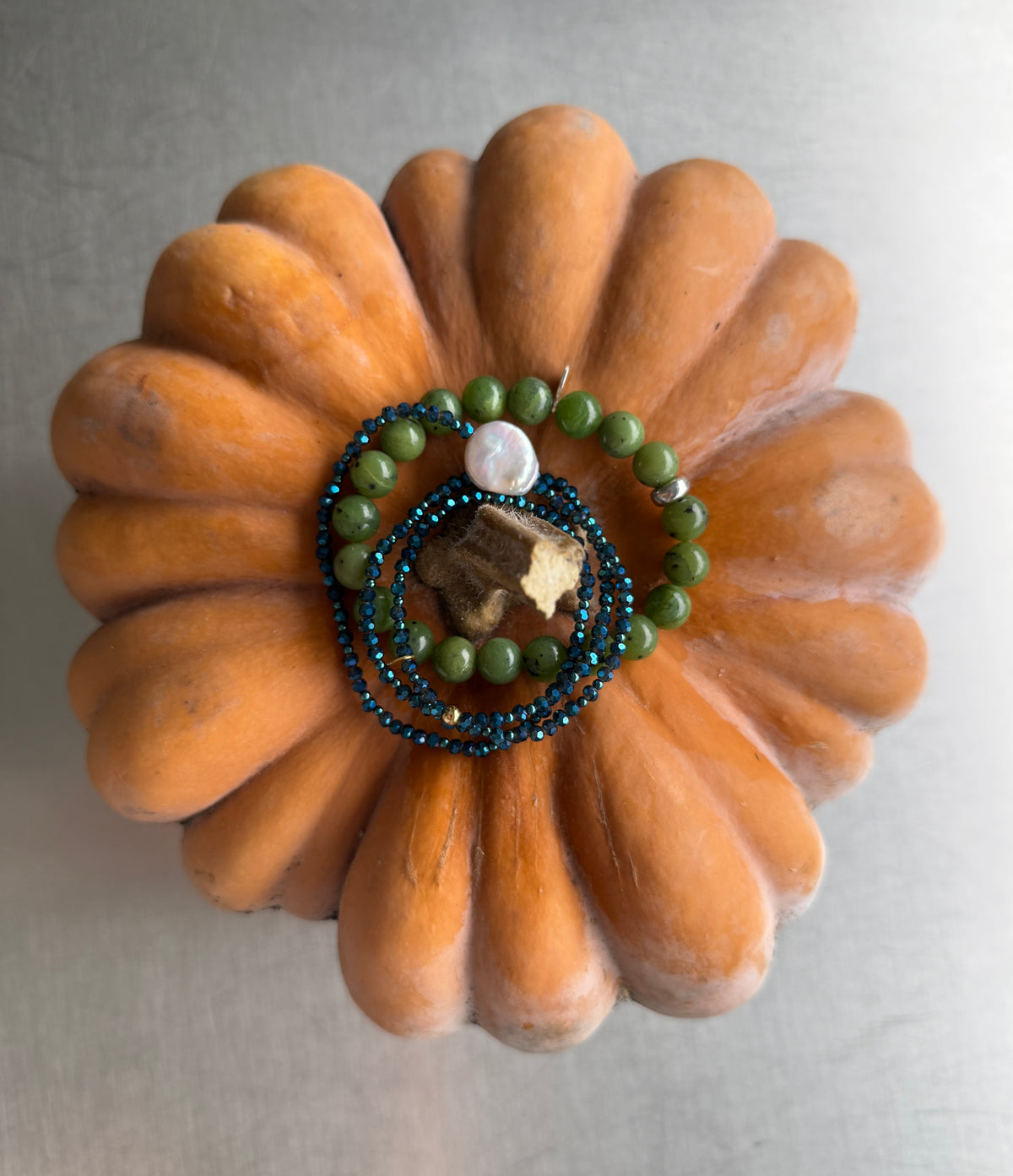 Kanada Jade mit Silberelement