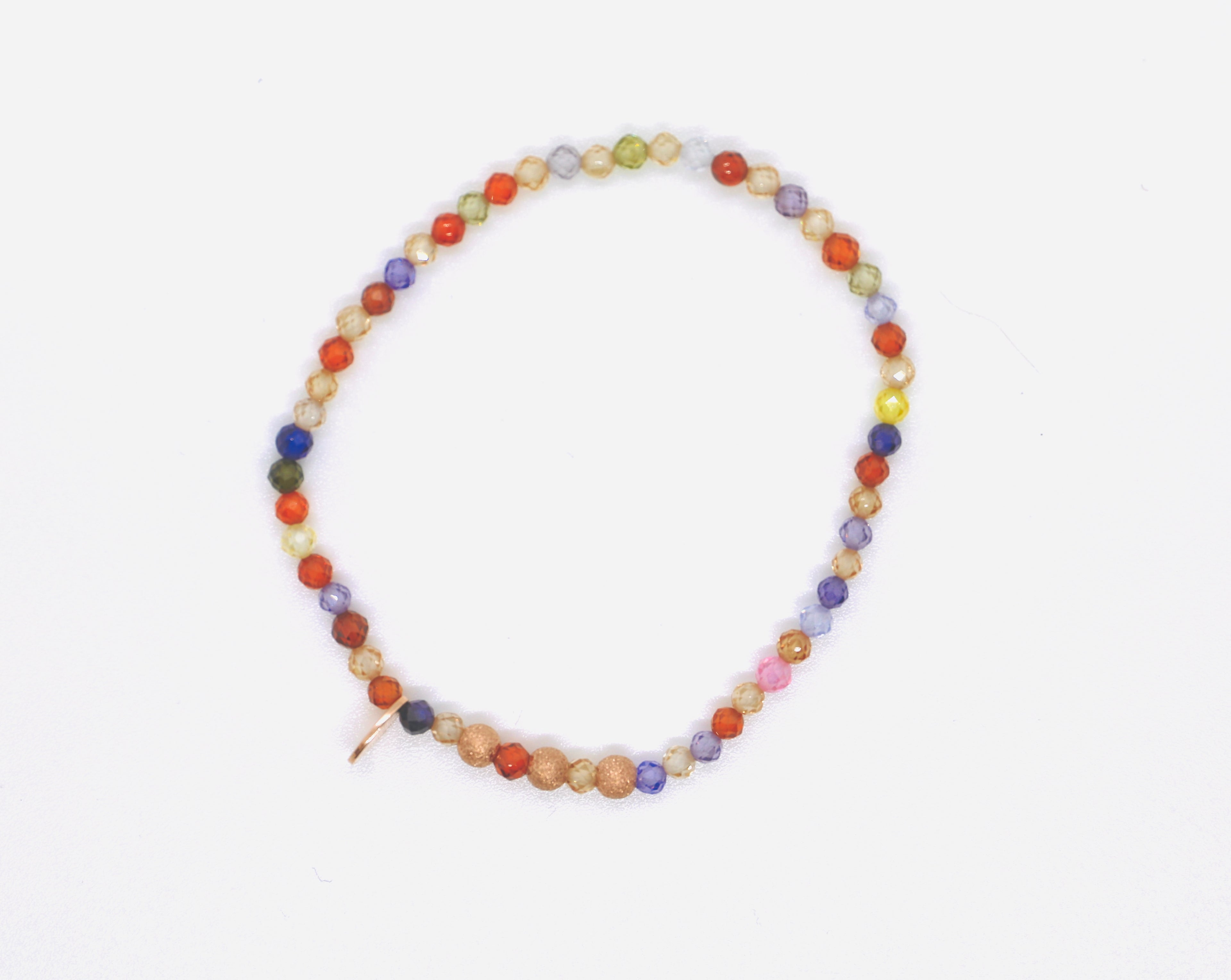 Zirkon und Silberelemente rosé vergoldet