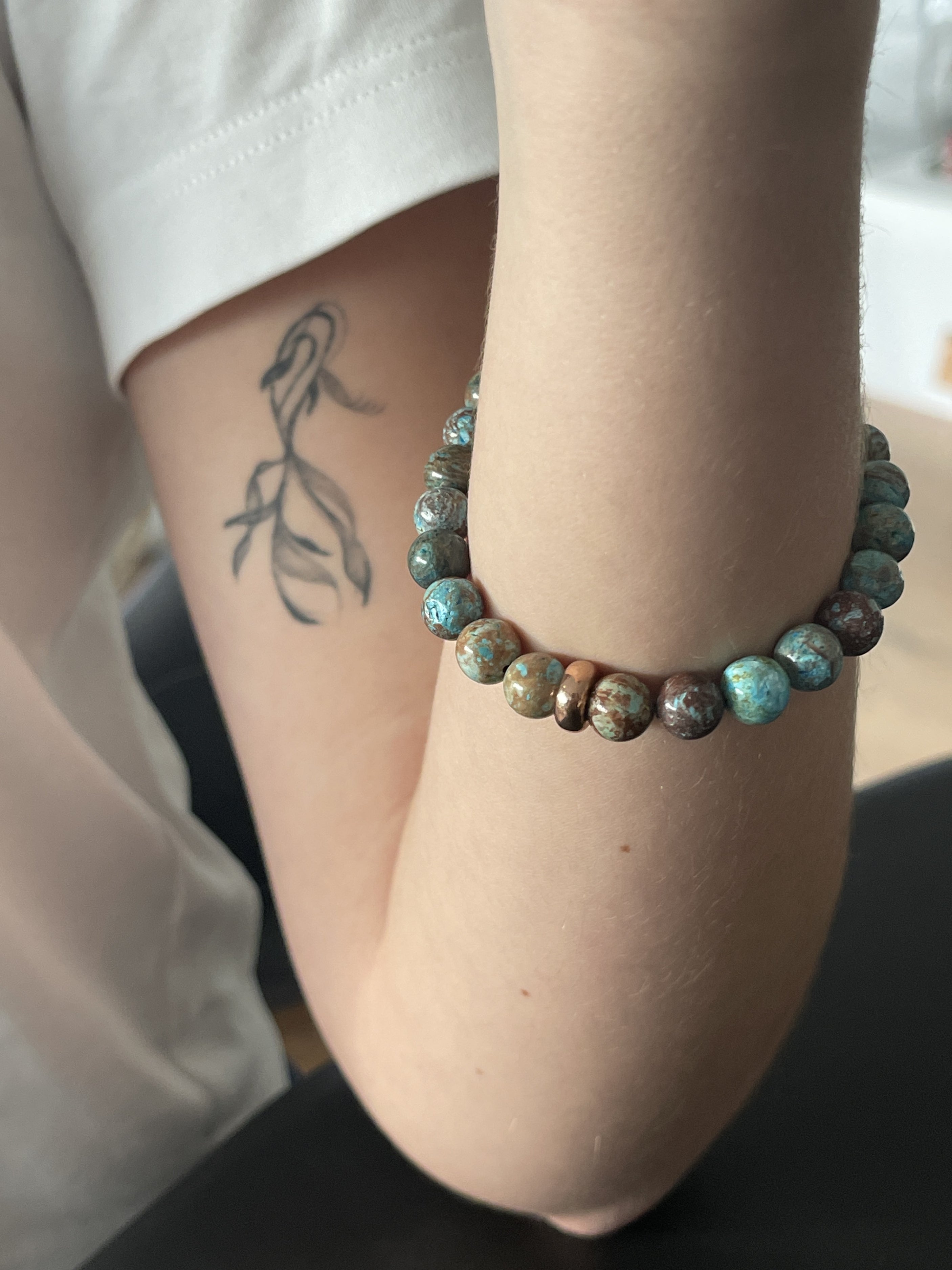 Achat und Silberelement rosé vergoldet