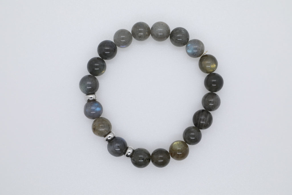 Labradorit und Silberelemente