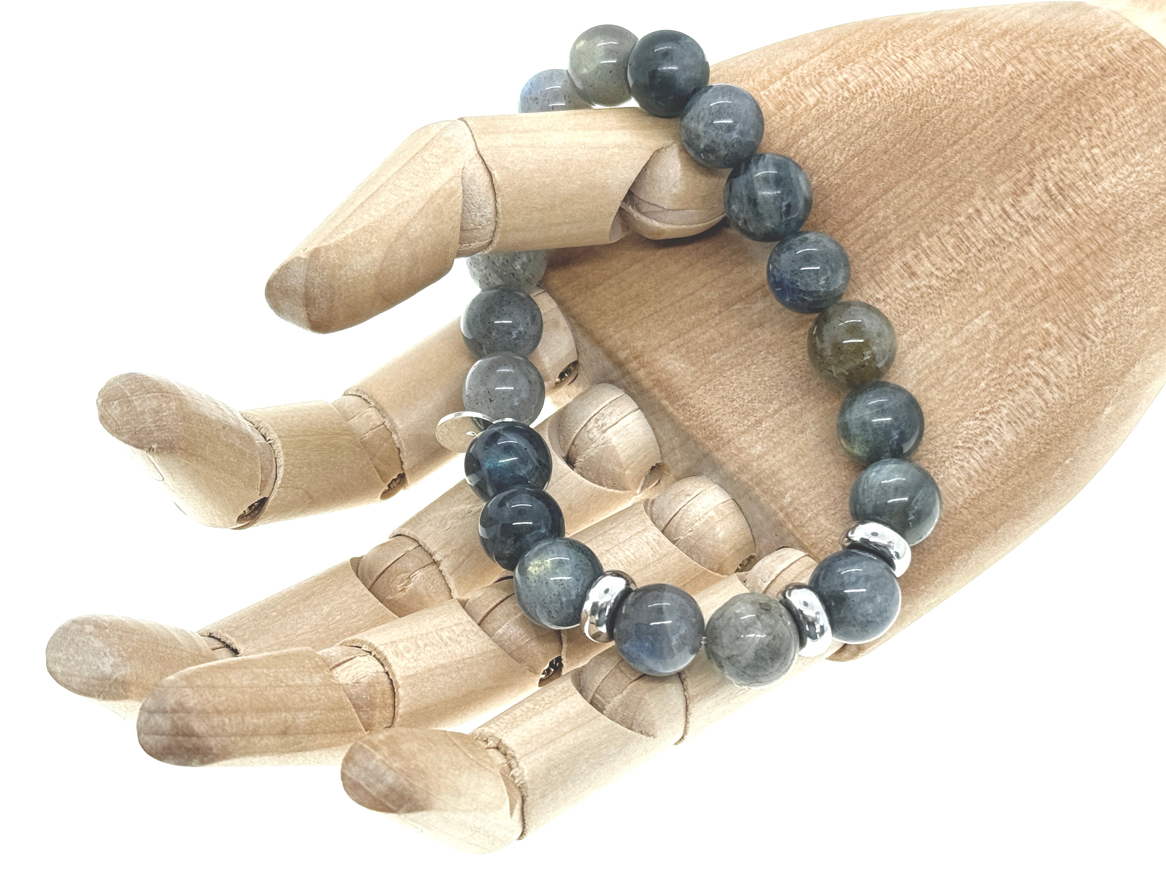 Labradorit und Silberelemente