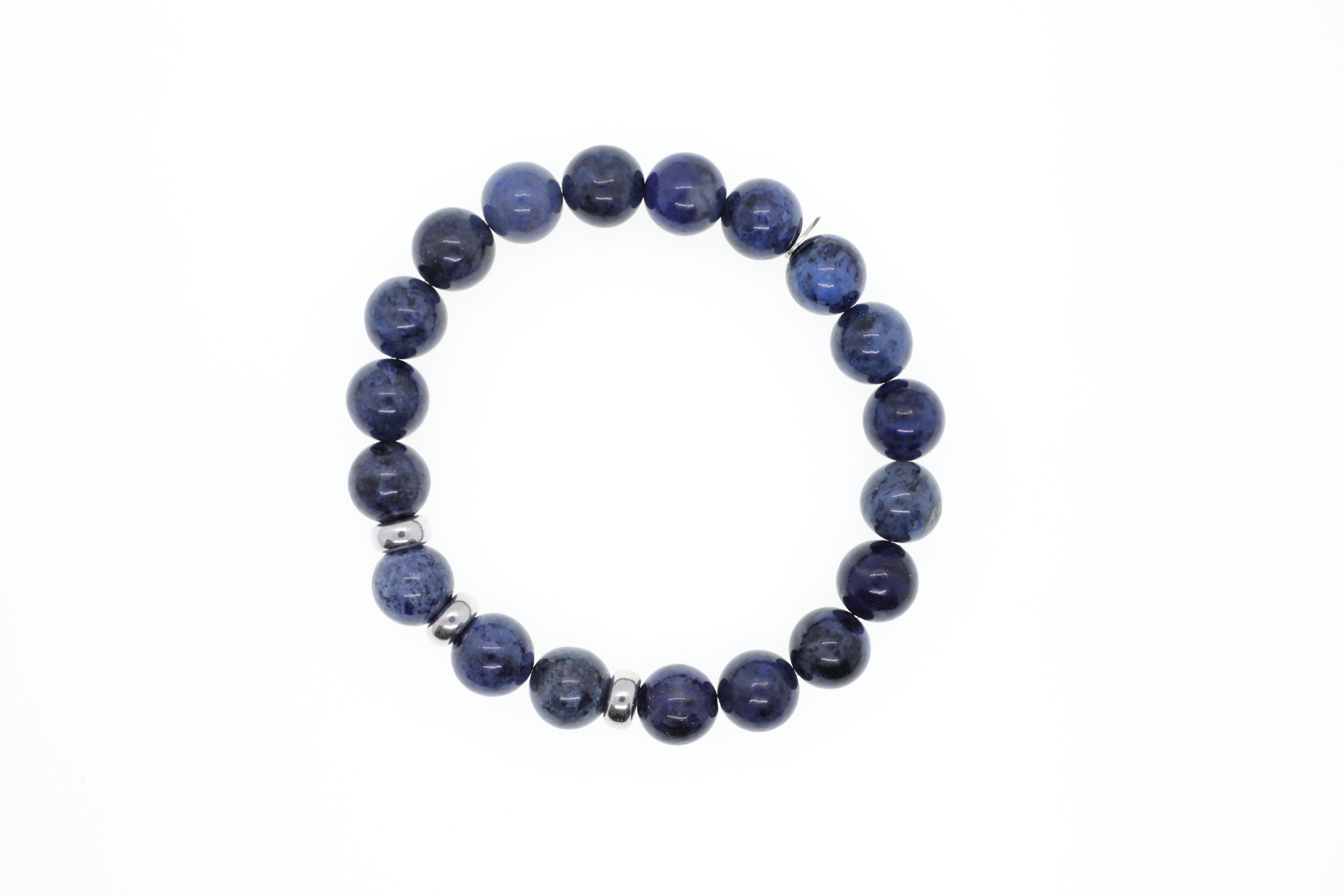 Dumortierit und drei Silberelemente