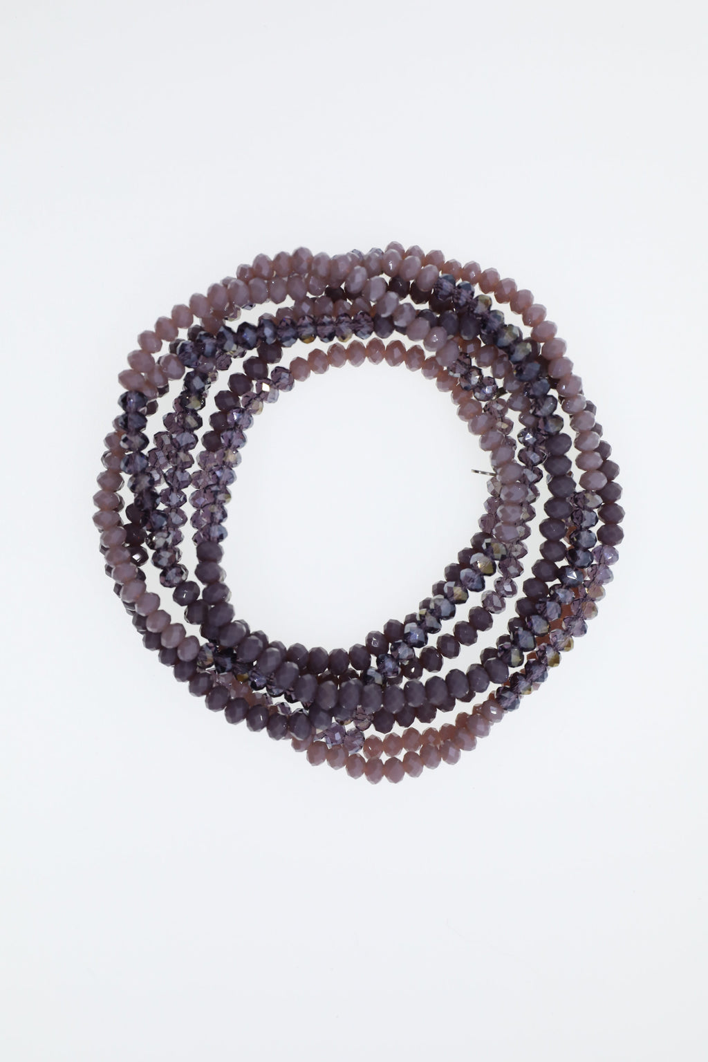 Armband oder Kette Verschieden lilafarbene Glasperlen