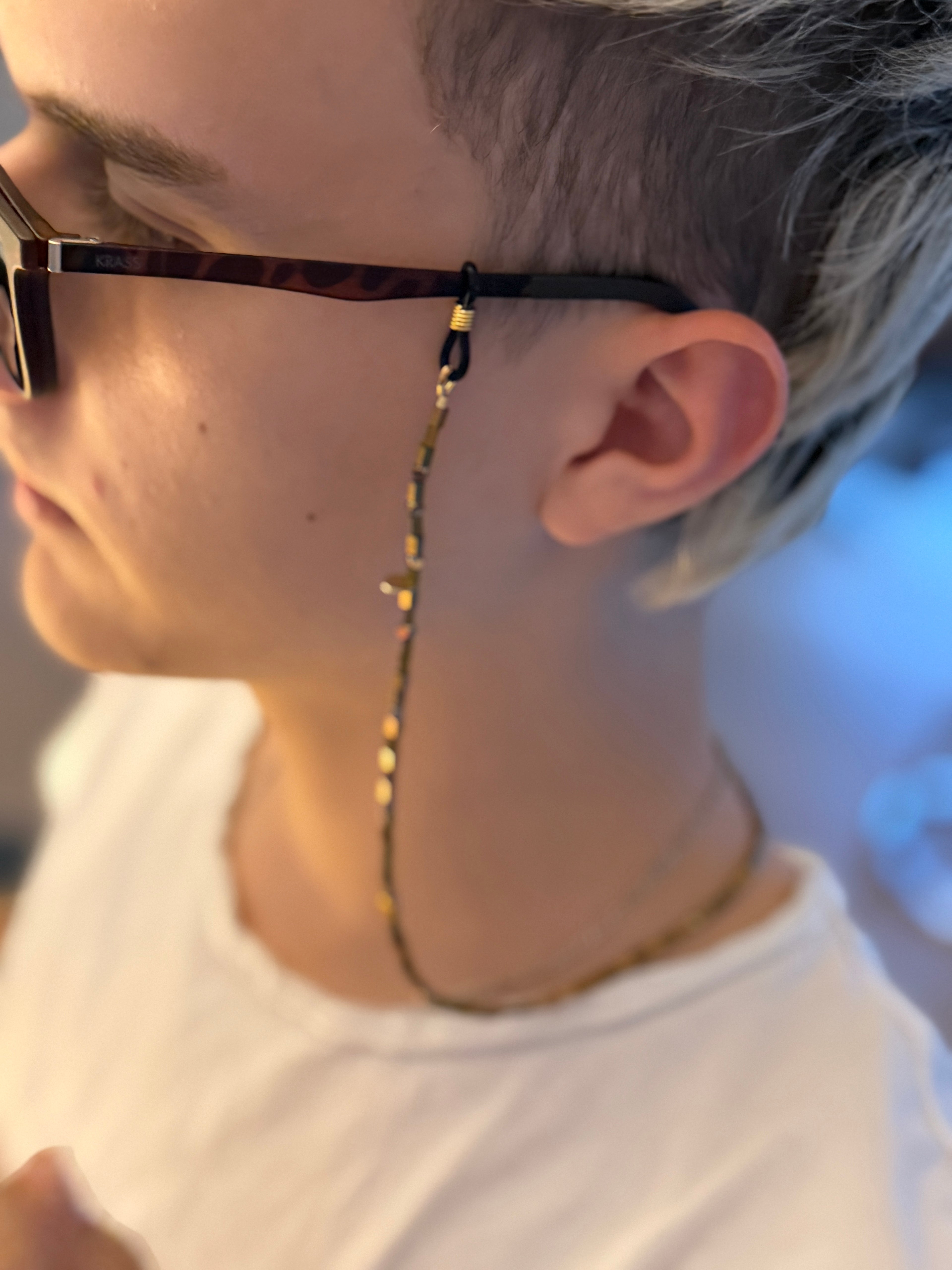 Brillenkette Verschiedene broncefarbene Hämatite